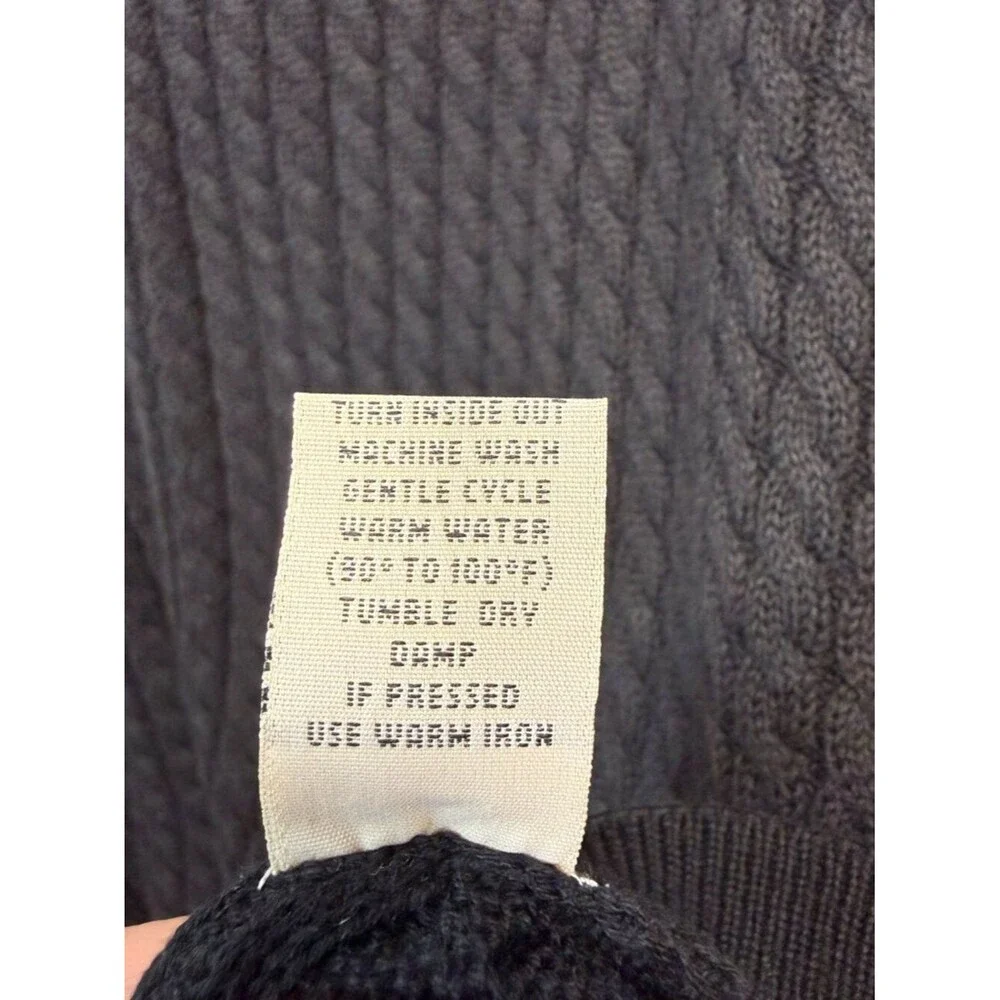 Pebble Beach Golf Sweater Vest Men's XL Black Cable Knit V-Neck Classic